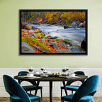 Golden Autumn Forest Creek Wall Art