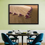 Aerial Soybean Harvest Wall Art