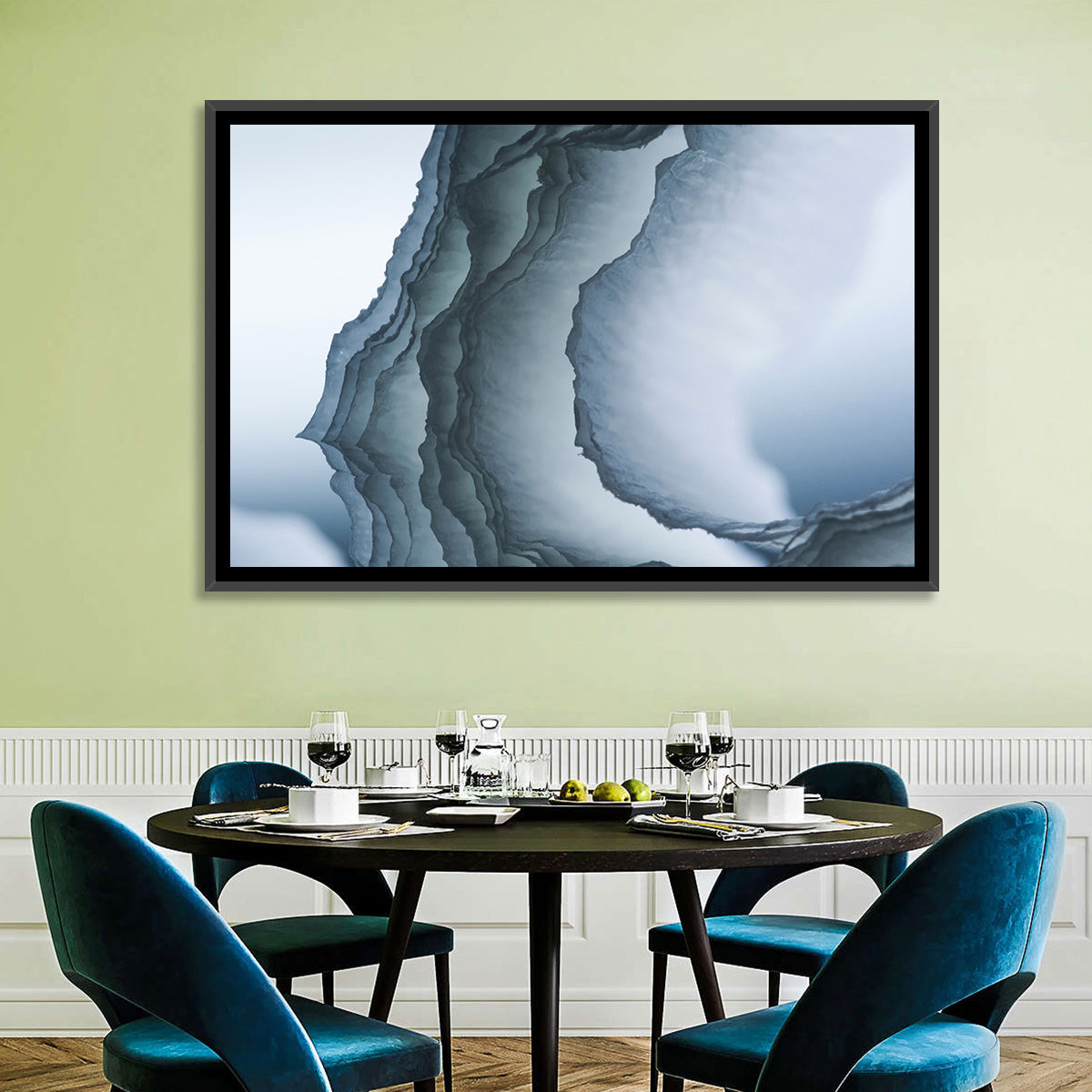 Translucent Cloud Layers Wall Art in a room, landscape