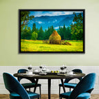 Haystack in Mountain Meadow Wall Art