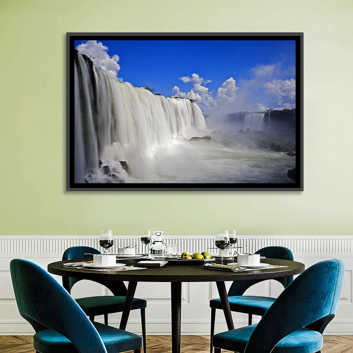 White Iguassu Falls Wall Art