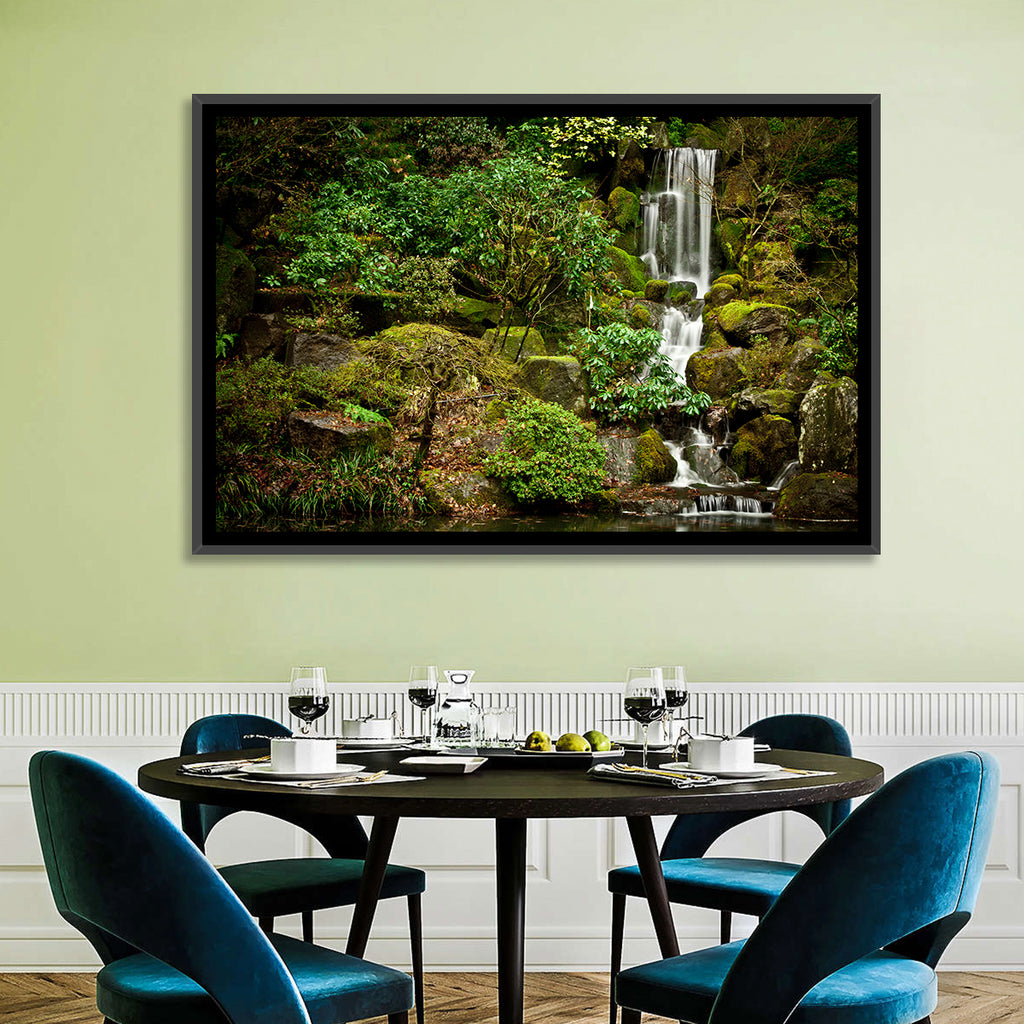 Secluded Mossy Waterfall Wall Art