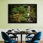 Secluded Mossy Waterfall Wall Art