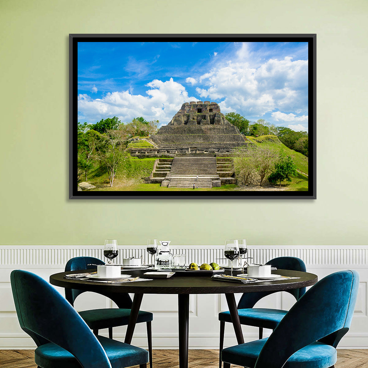 El Castillo at Xunantunich Wall Art in a room, landscape