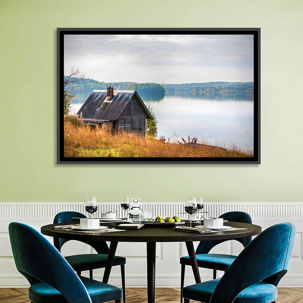 Salmon Lake & House Wall Art