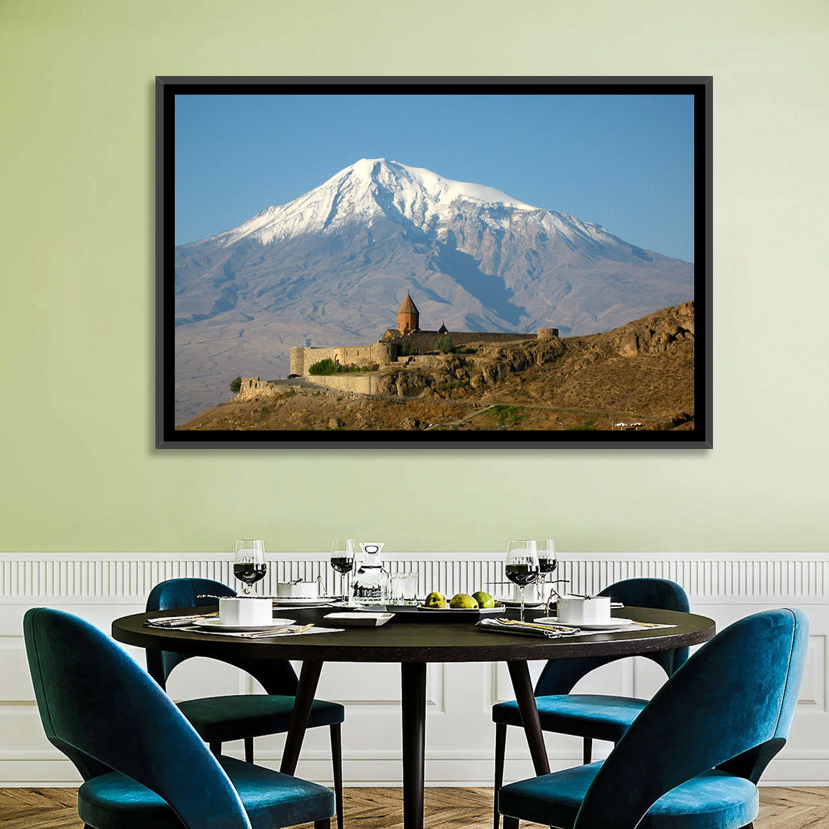 Khor Virap Monastery with Mount Ararat Wall Art in a room, landscape