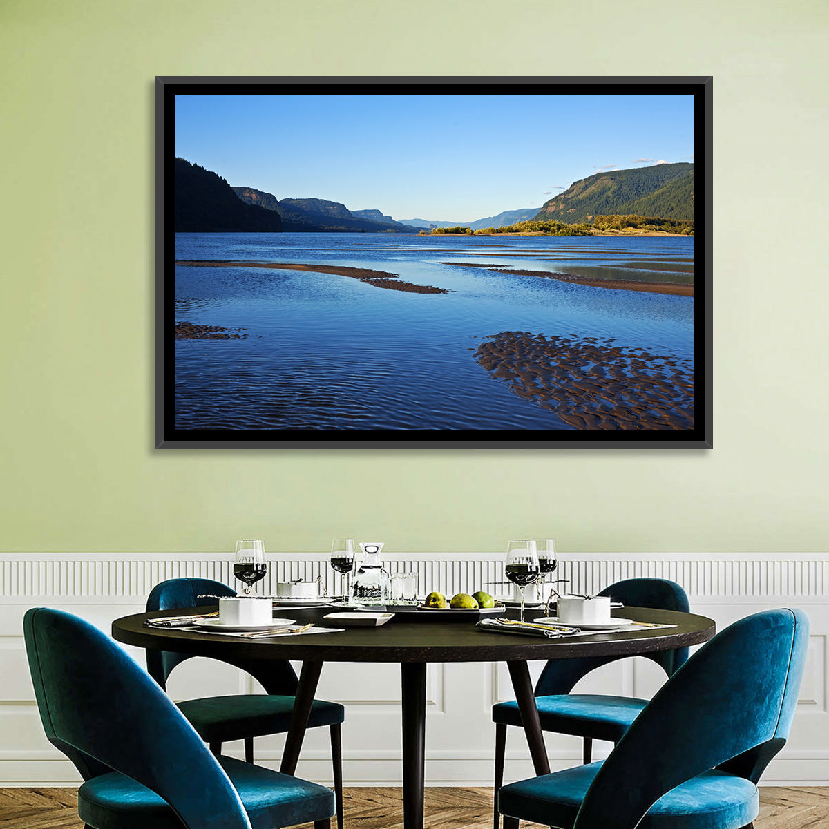 River Gorge Landscape Wall Art in a room, landscape