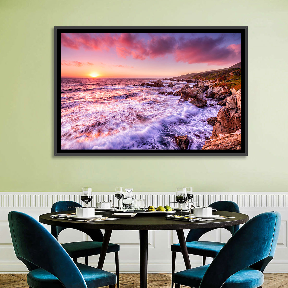 Dusk Over California Cliffs Wall Art