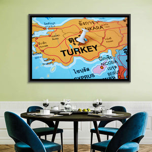 Turkey Map Wall Art