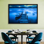Boat and Wooden Pier Wall Art