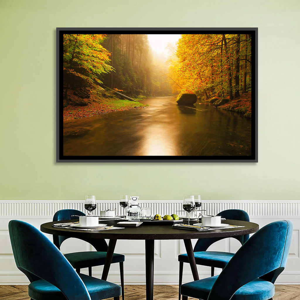 Misty Mountain River Wall Art
