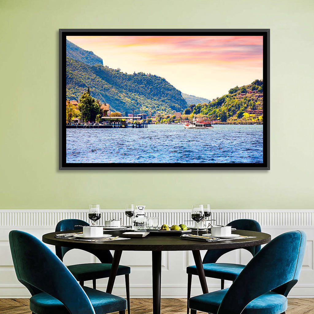 Lake Iseo Morning Harbor Wall Art