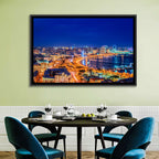 Baku Night Skyline Wall Art