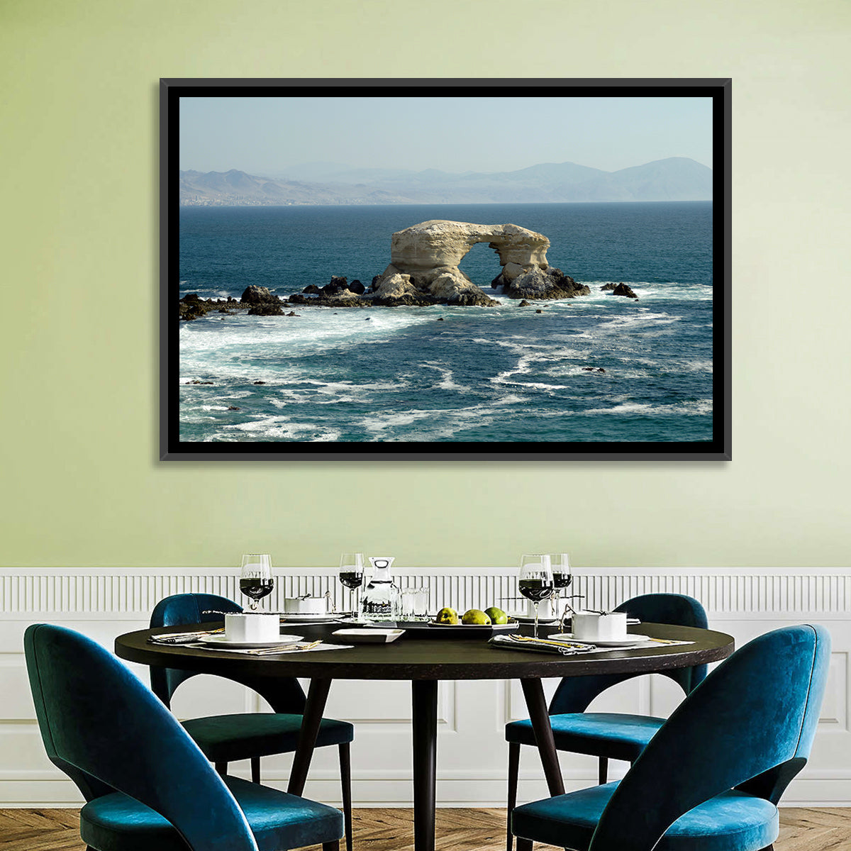 Stone Arch at Shell Beach Wall Art in a room, landscape