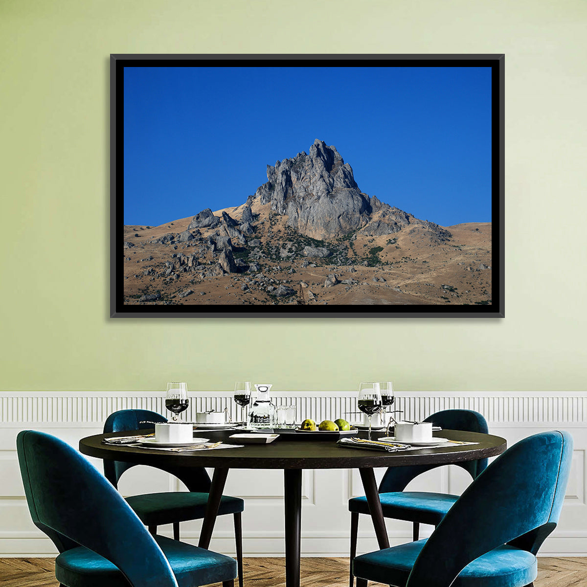 Besh Barmag Mountain Peak Wall Art in a room, landscape