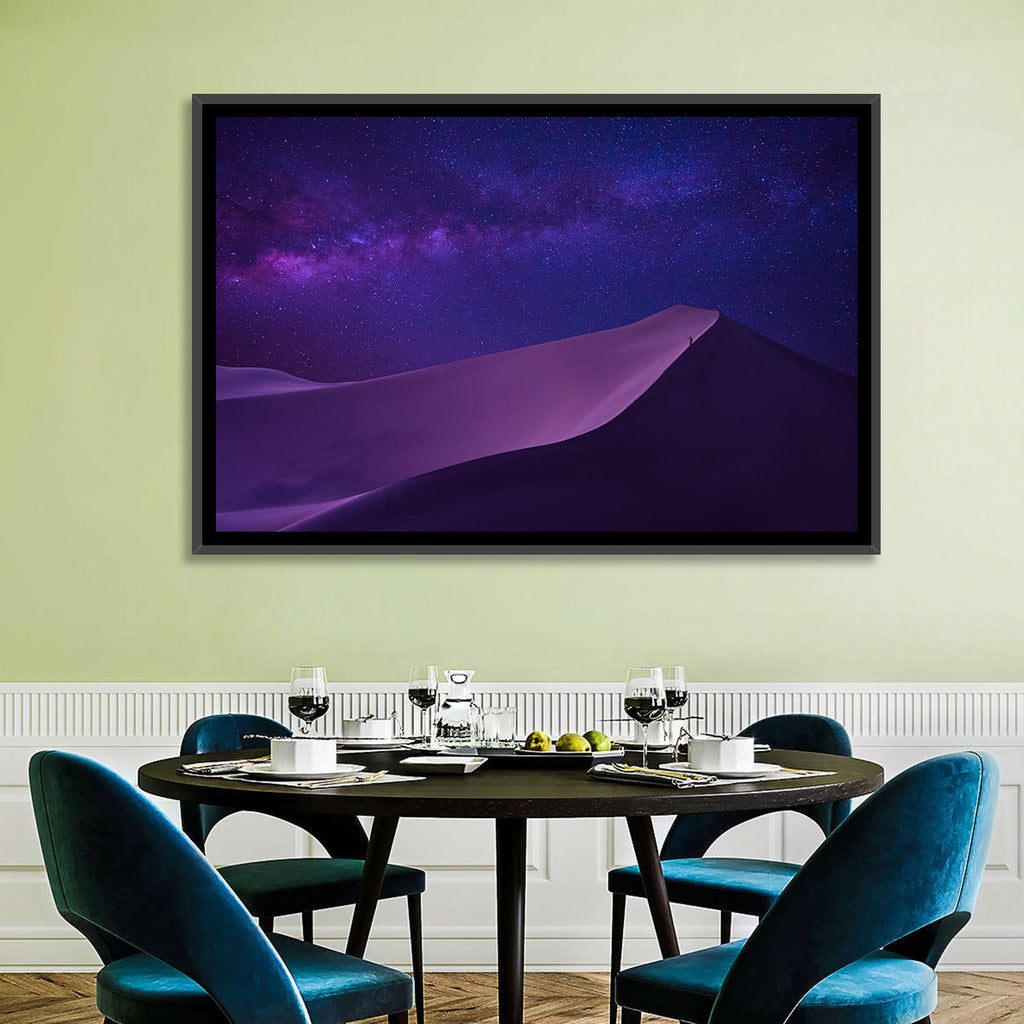 Lone Hiker Under the Milky Way Wall Art