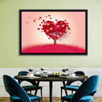 Whimsical Heart Tree Illustration Wall Art