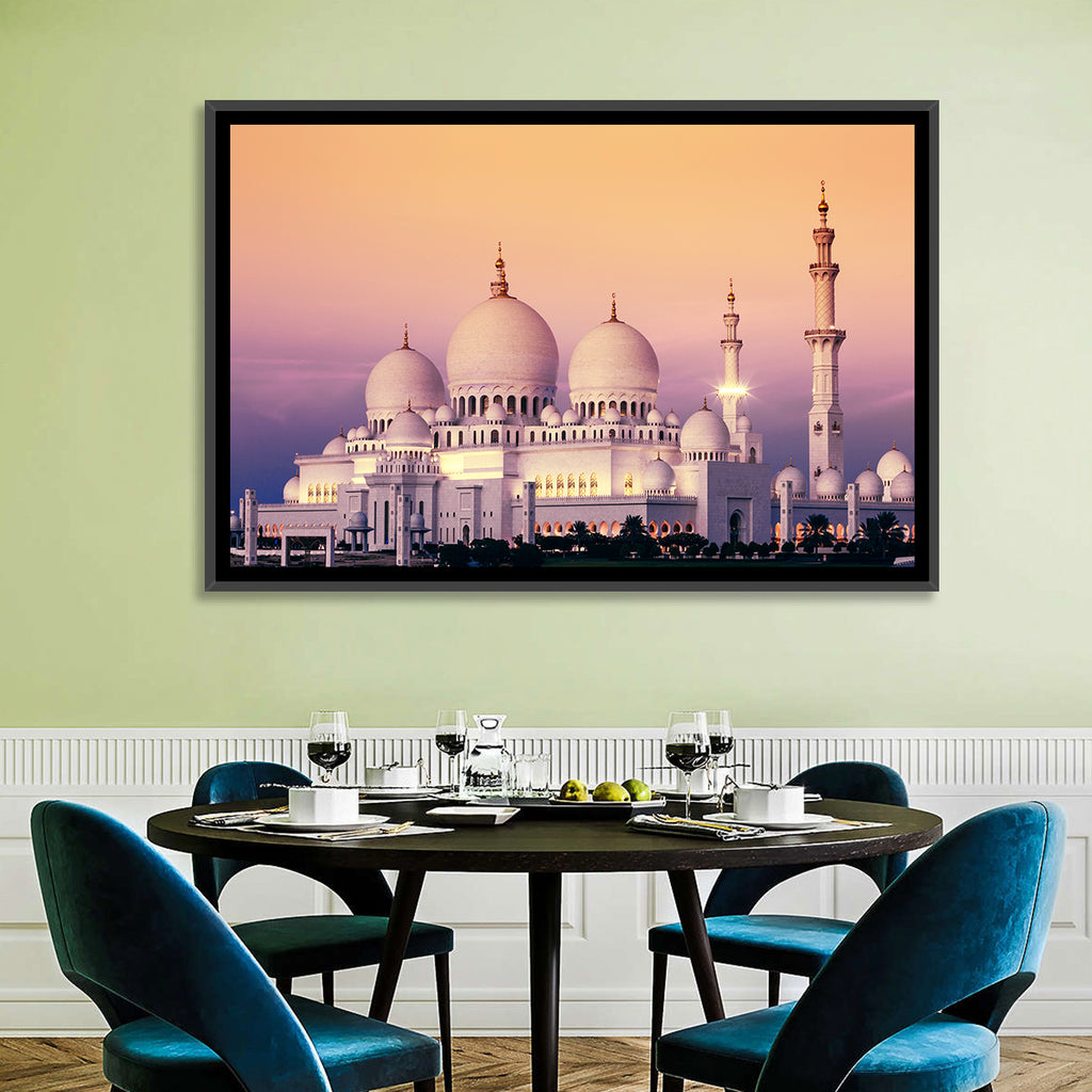 Sheikh Zayed Grand Mosque at Dusk Wall Art