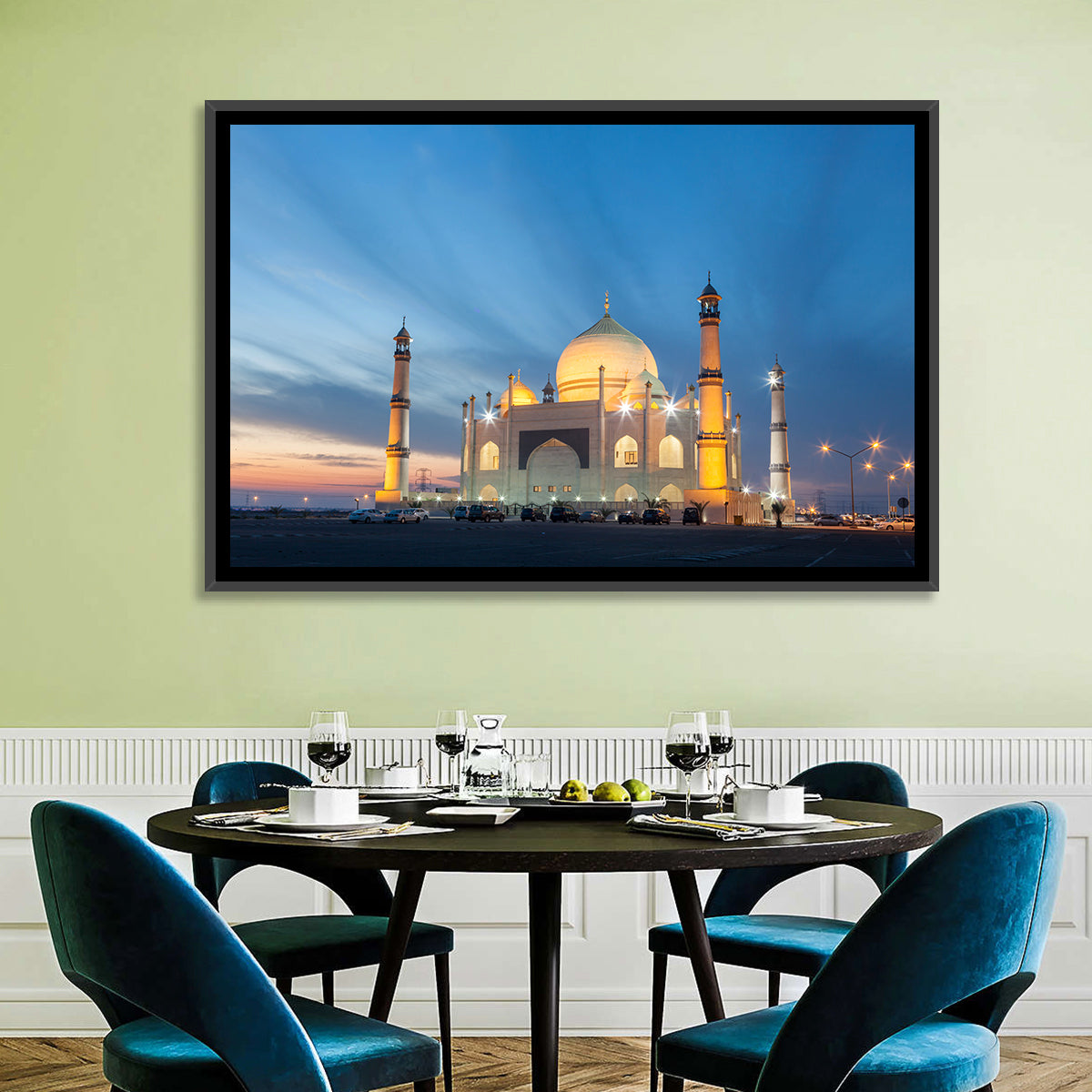 Siddiqa Fatima Zahra Mosque at Dusk Wall Art