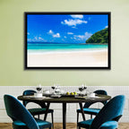 Turquoise Tropical Beach Scene Wall Art