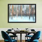 Ethereal Snowy Pine Forest Wall Art