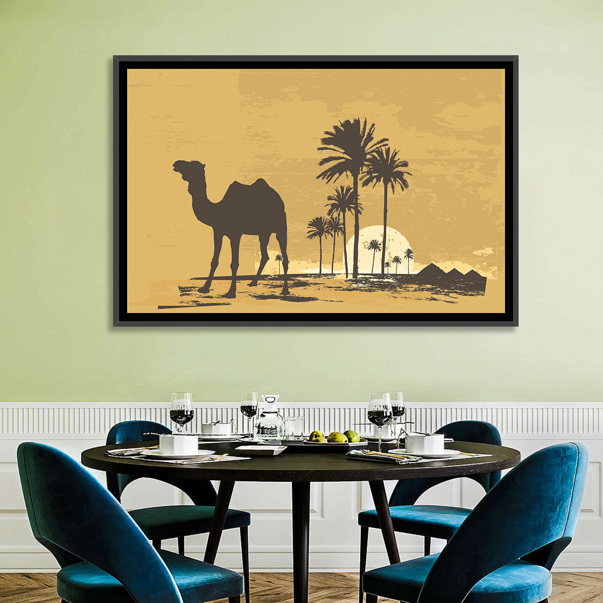 Giza Camel Silhouette Wall Art