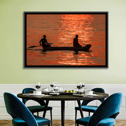 Sailing Boat at Sunset Wall Art