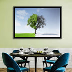 Split Seasons Tree Wall Art