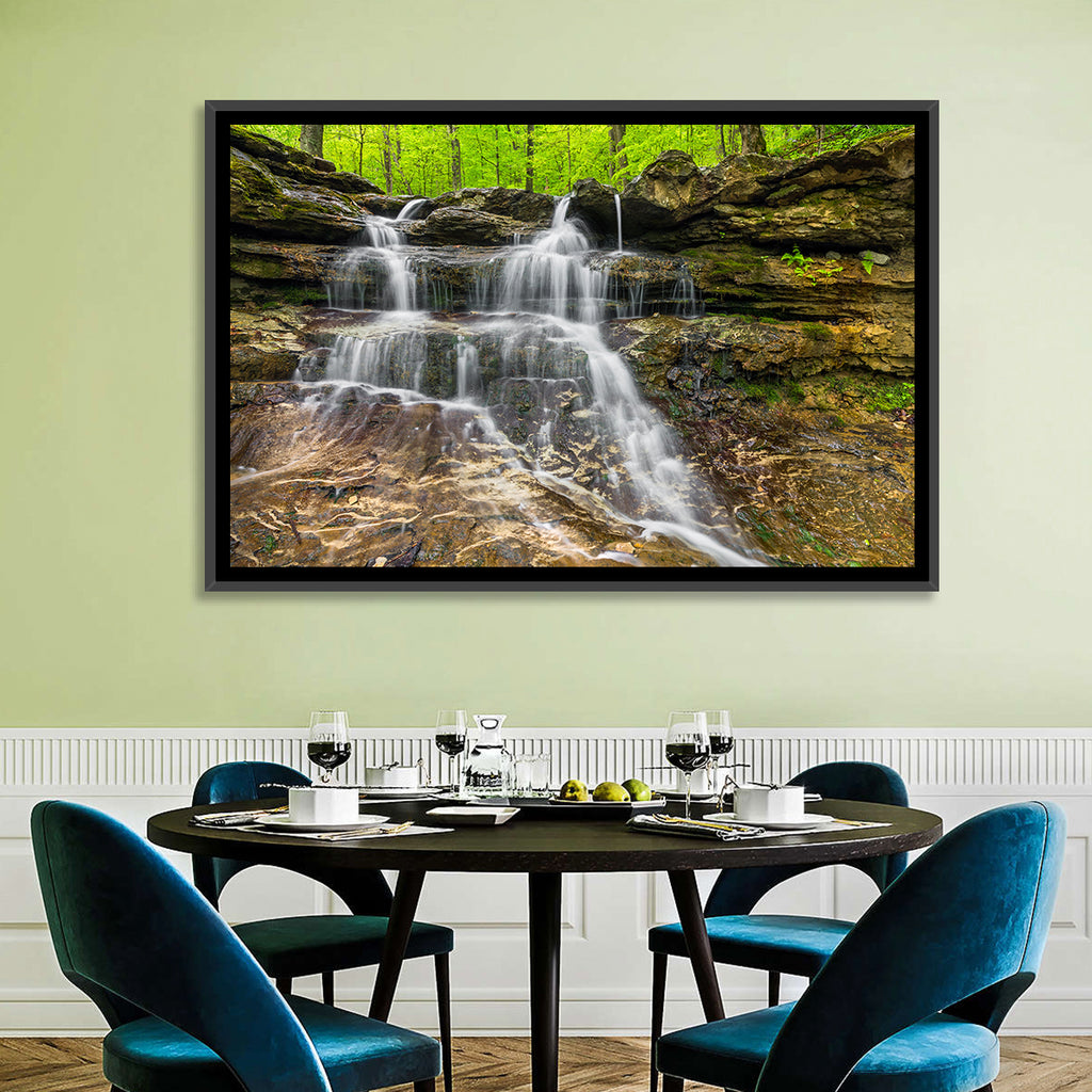 Mossy Ledge Waterfall Wall Art