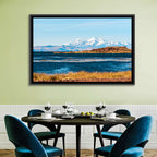 Lake Titicaca Blue and Gold Wall Art