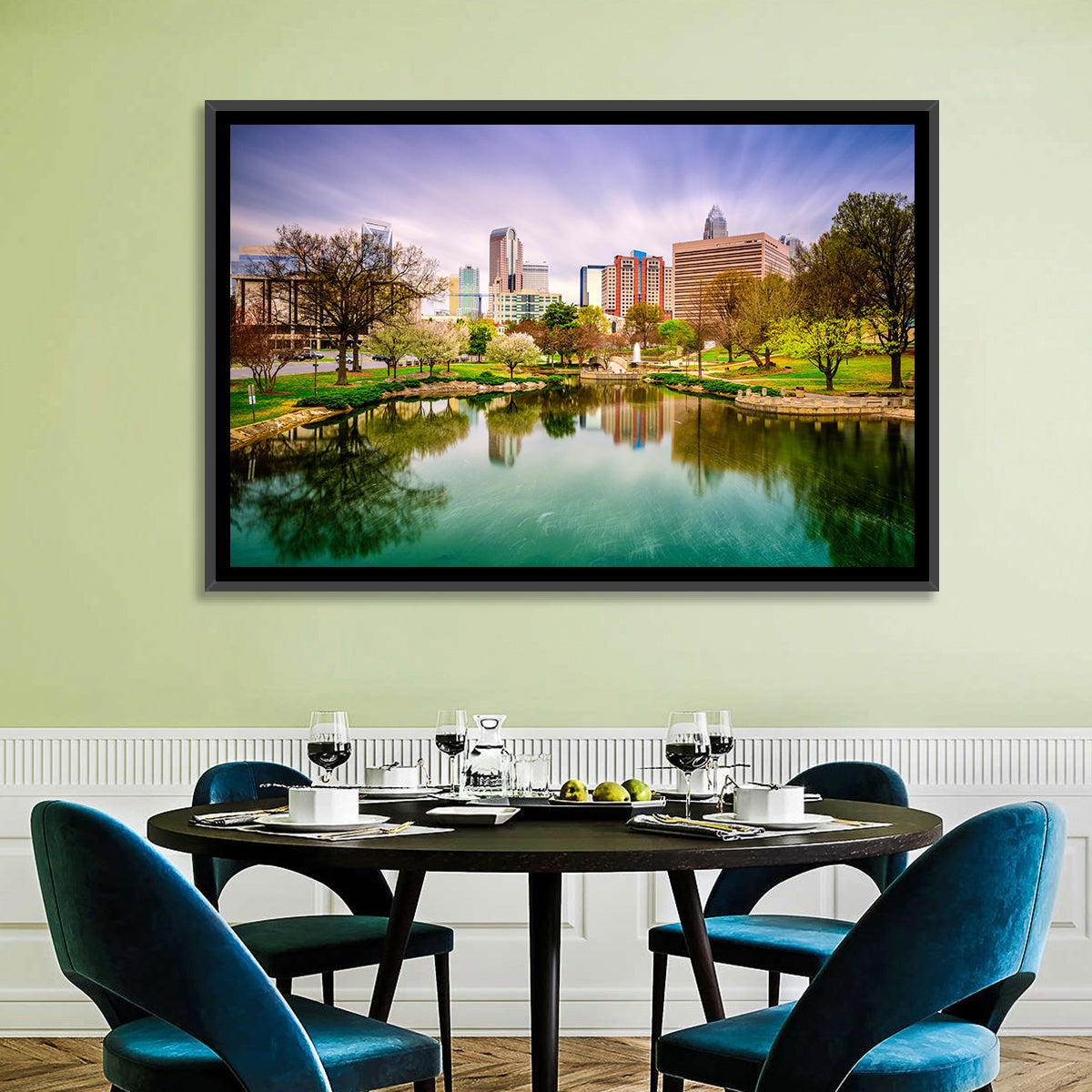 Charlotte Skyline at Marshall Park Wall Art