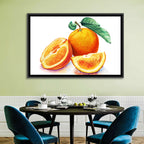 Watercolor Orange Still Life Wall Art