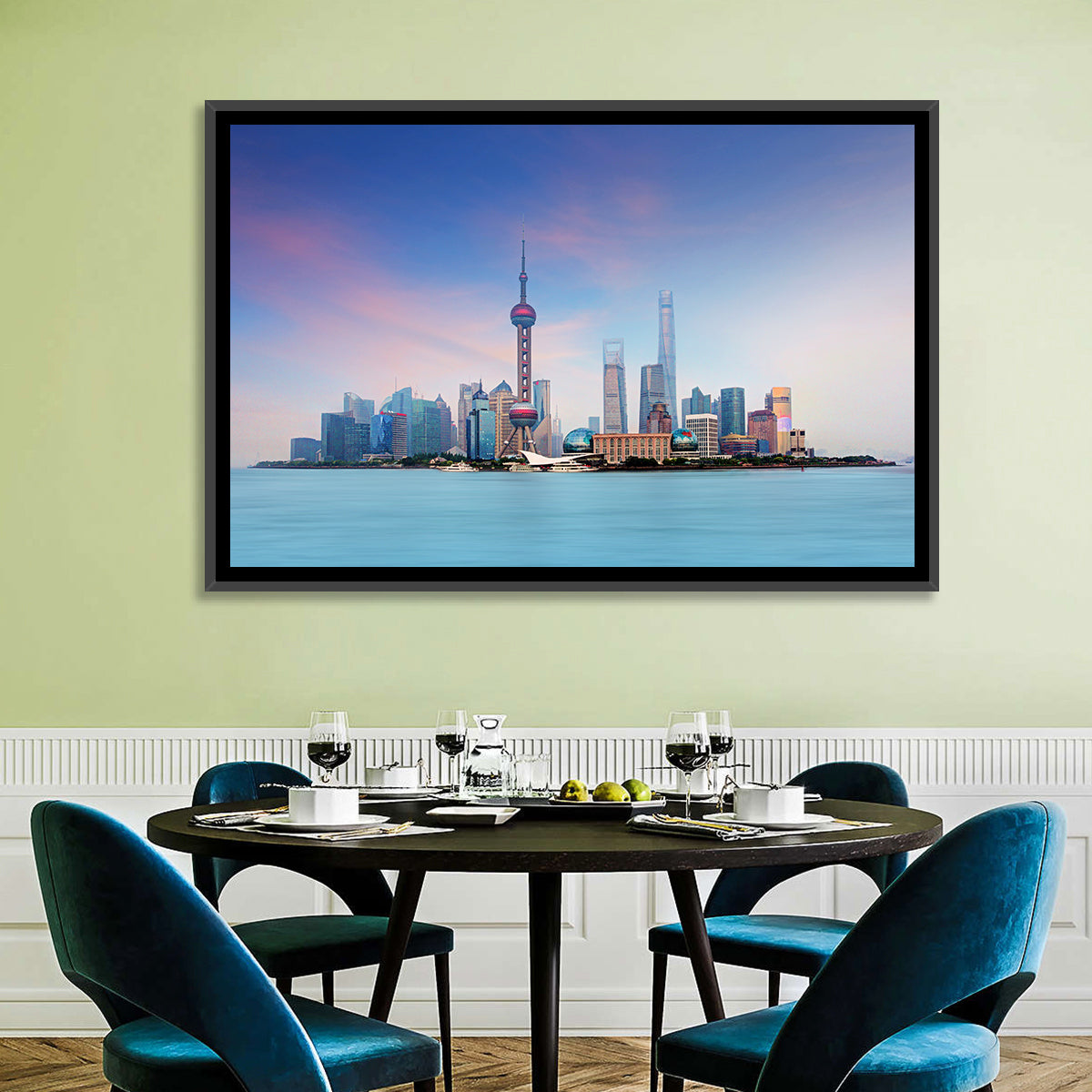 Shanghai Lujiazui Skyline Wall Art