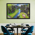 Neverland Cliffs, Fjaðrárgljúfur Canyon Wall Art