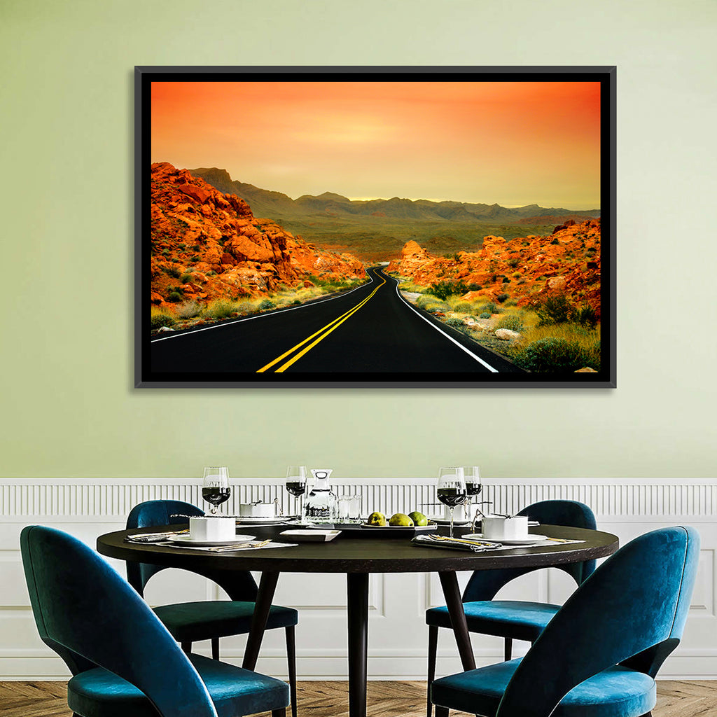 Valley of Fire Ii Road at Sunset Wall Art