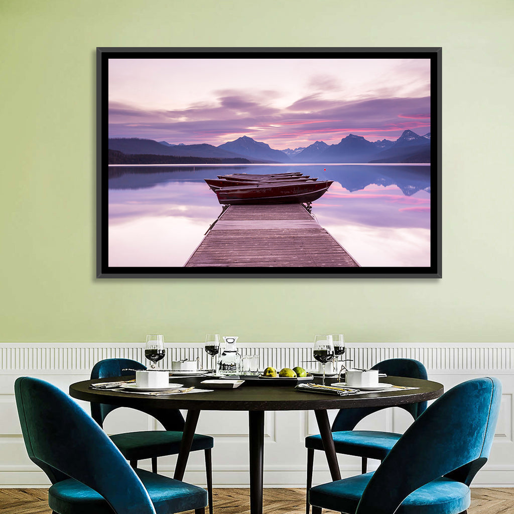 Lake Mcdonald Sunset Dock Wall Art