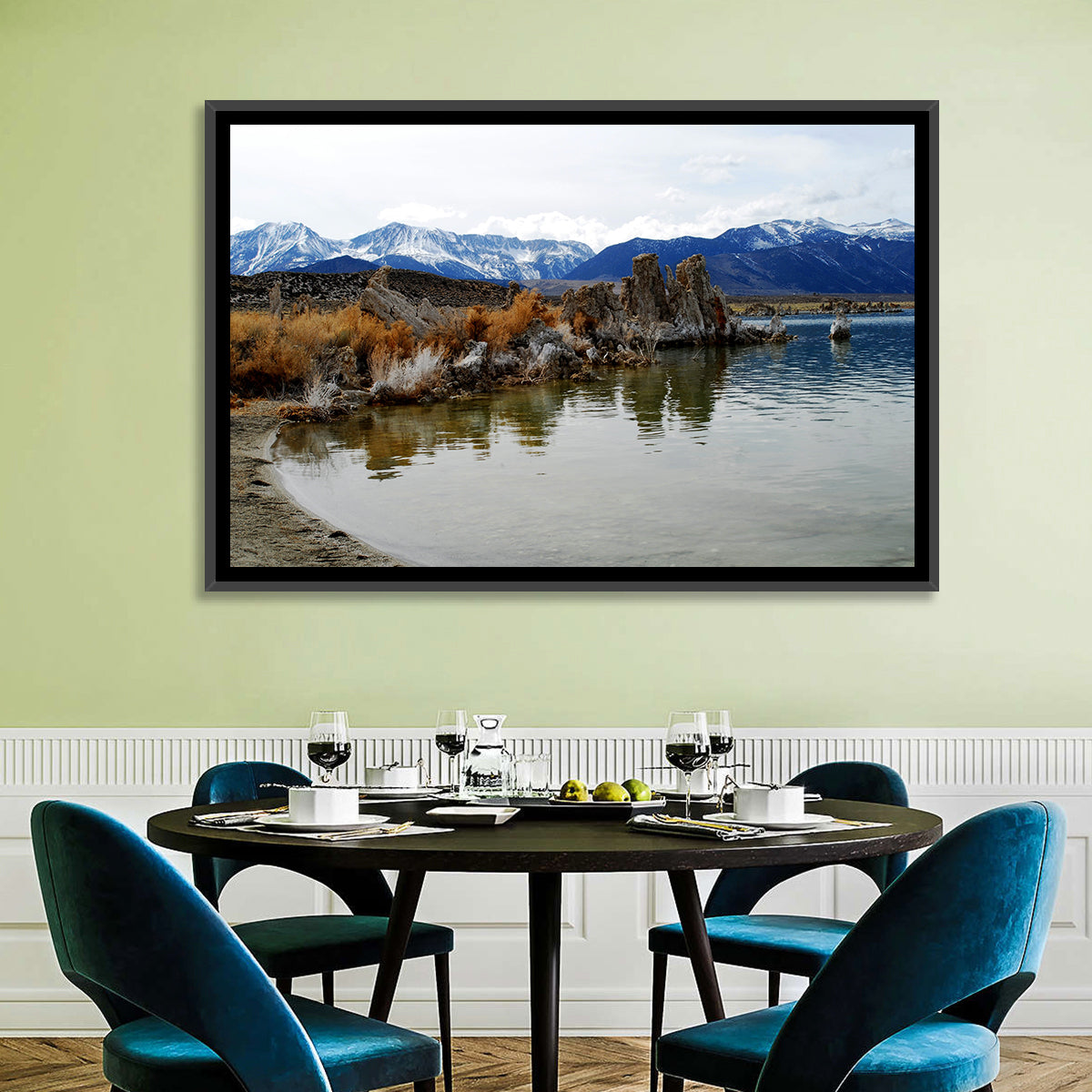 Mono Lake Tufa Towers with Mount Whitney Wall Art in a room, landscape