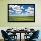 Cloud Filled Sky Over Meadow Wall Art