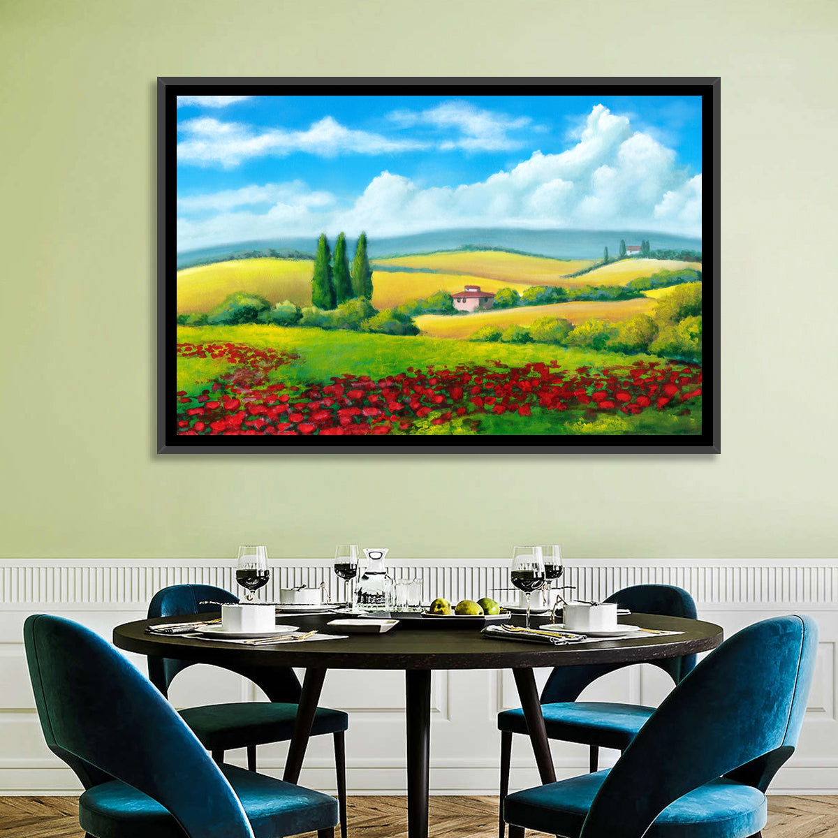 Tuscan Poppy Field Wall Art