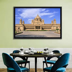Umaid Bhawan Palace Under Clear Blue Sky Wall Art