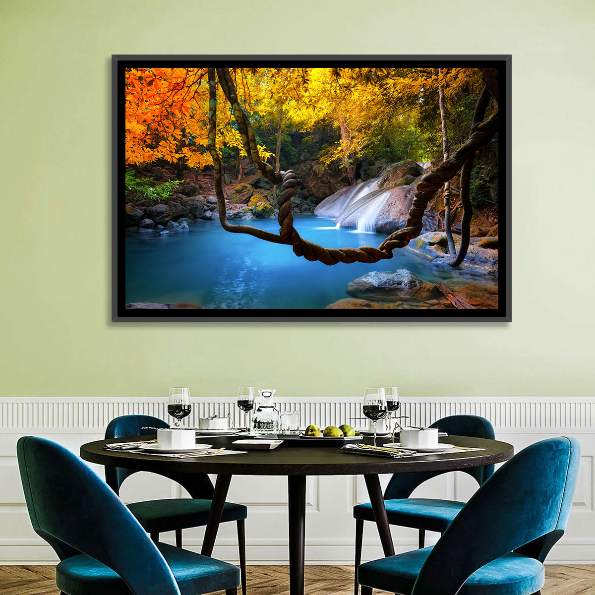 Erawan Waterfall Pool, Kanchanaburi Wall Art in a room, landscape