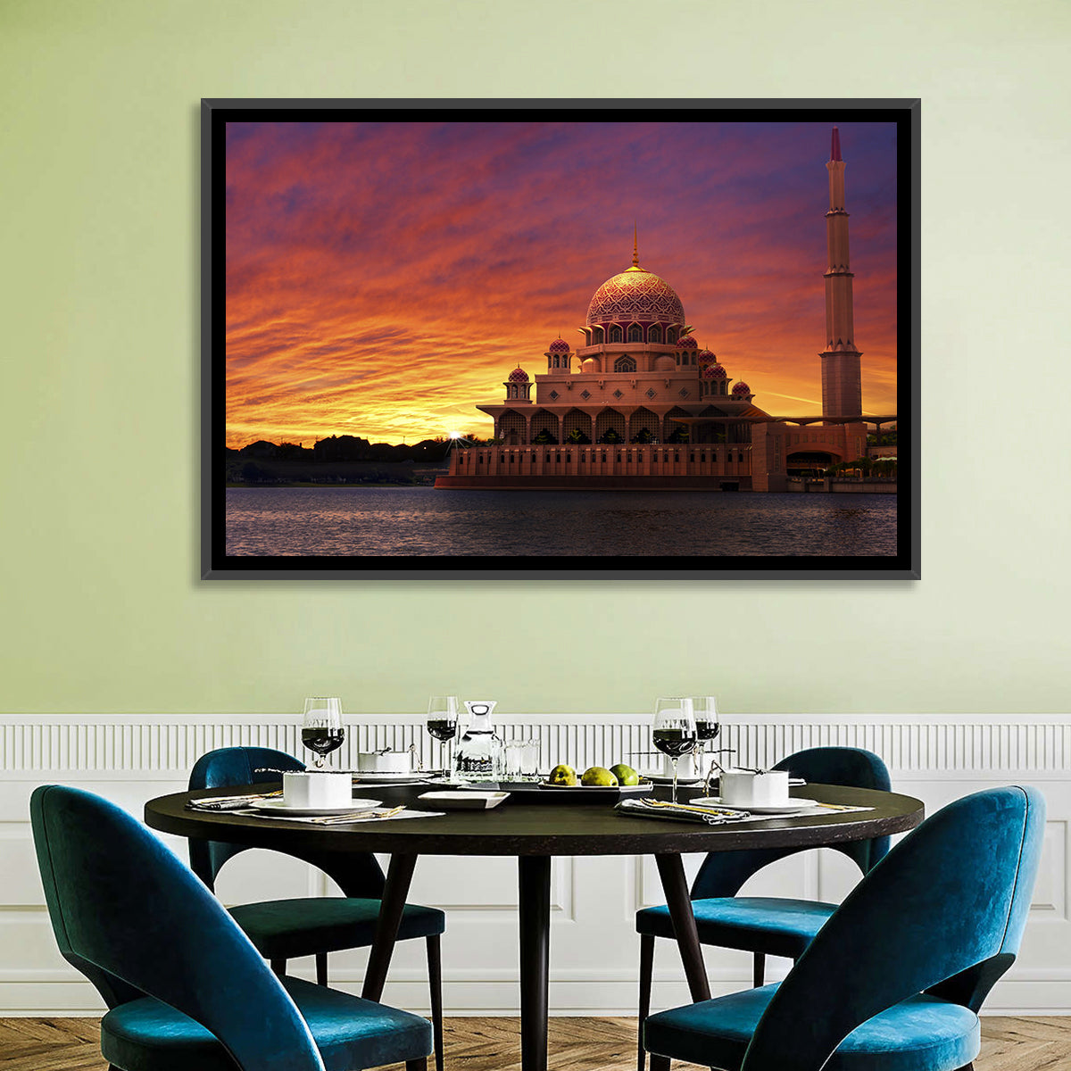 Putra Mosque at Sunset Wall Art