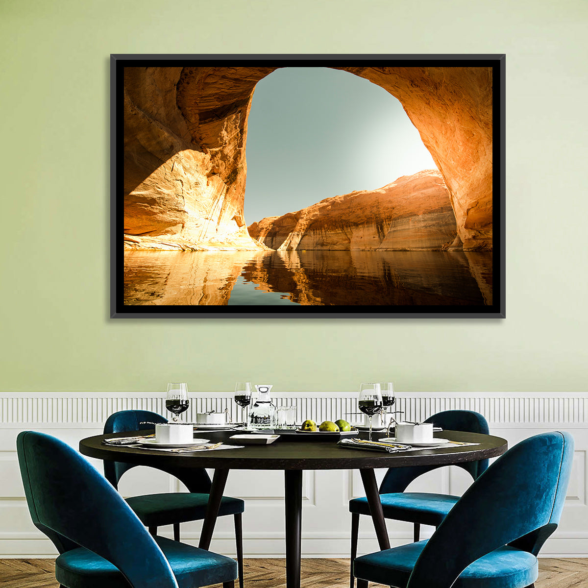 Reflection Canyon Arch Wall Art in a room, landscape