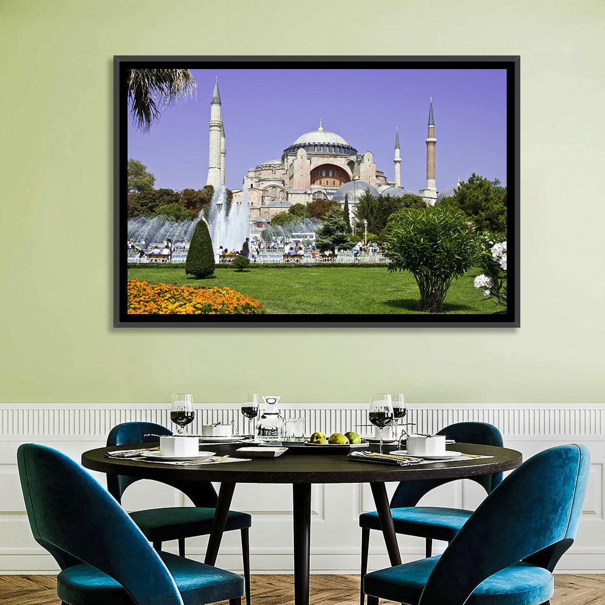 Hagia Sophia Fountain Gardens Istanbul Wall Art