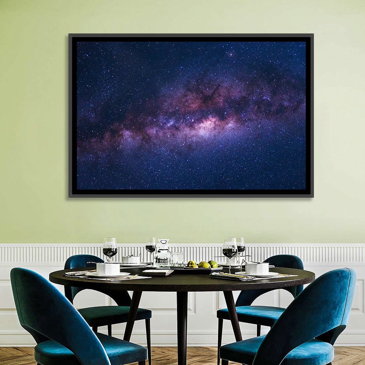 Violet Blue Milky Way Galaxy Wall Art