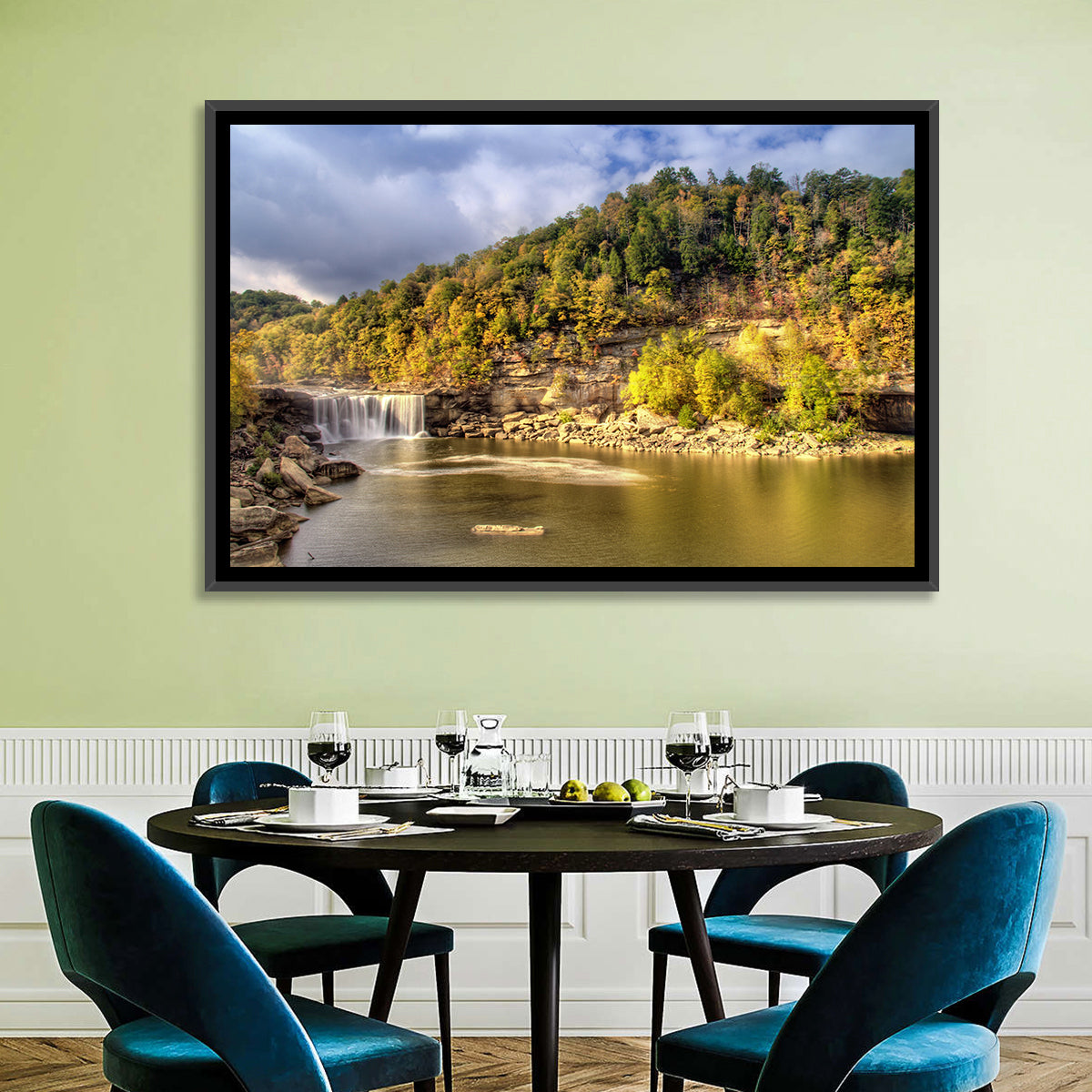 Cumberland Falls Wall Art in a room, landscape