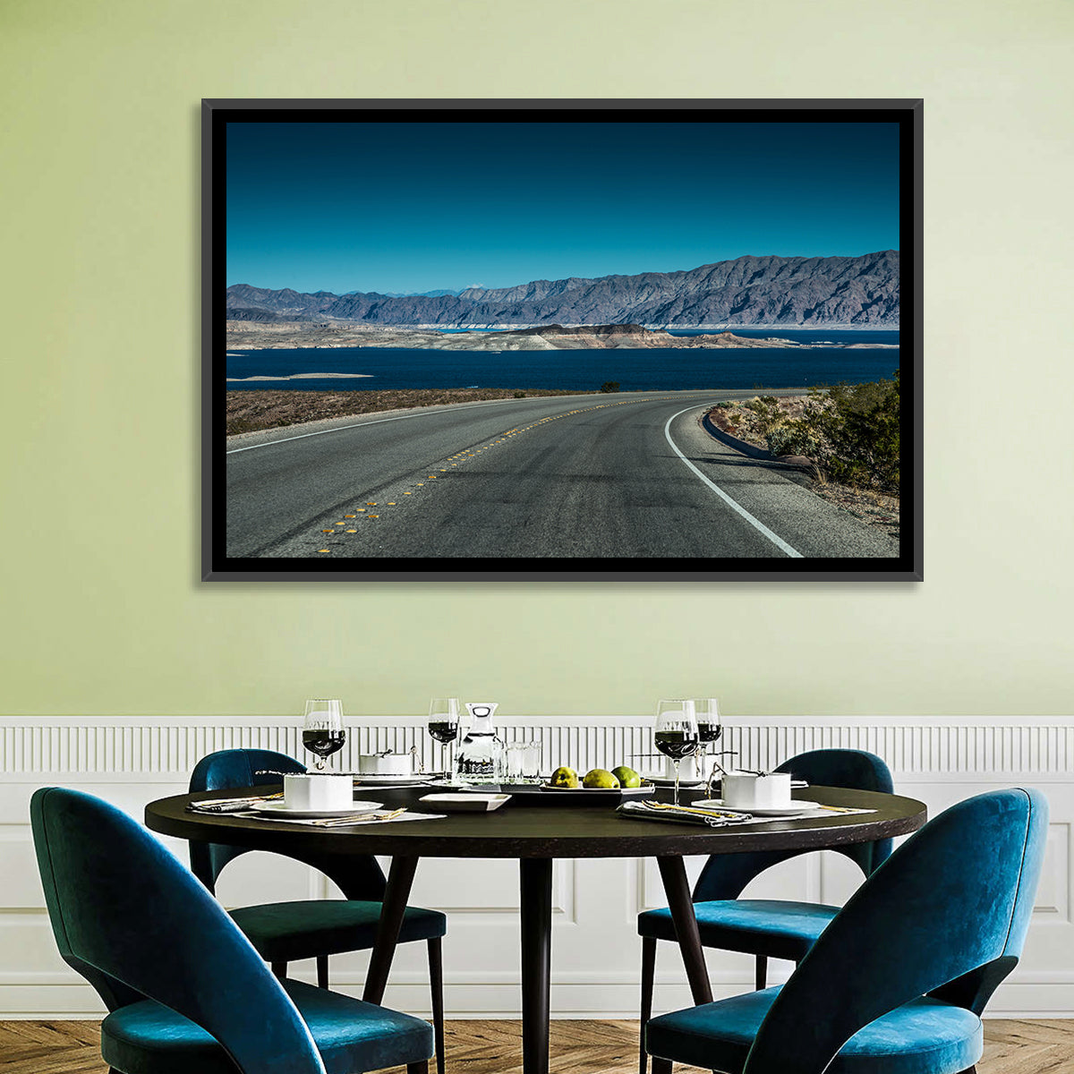 Lake Mead Curved Road Wall Art
