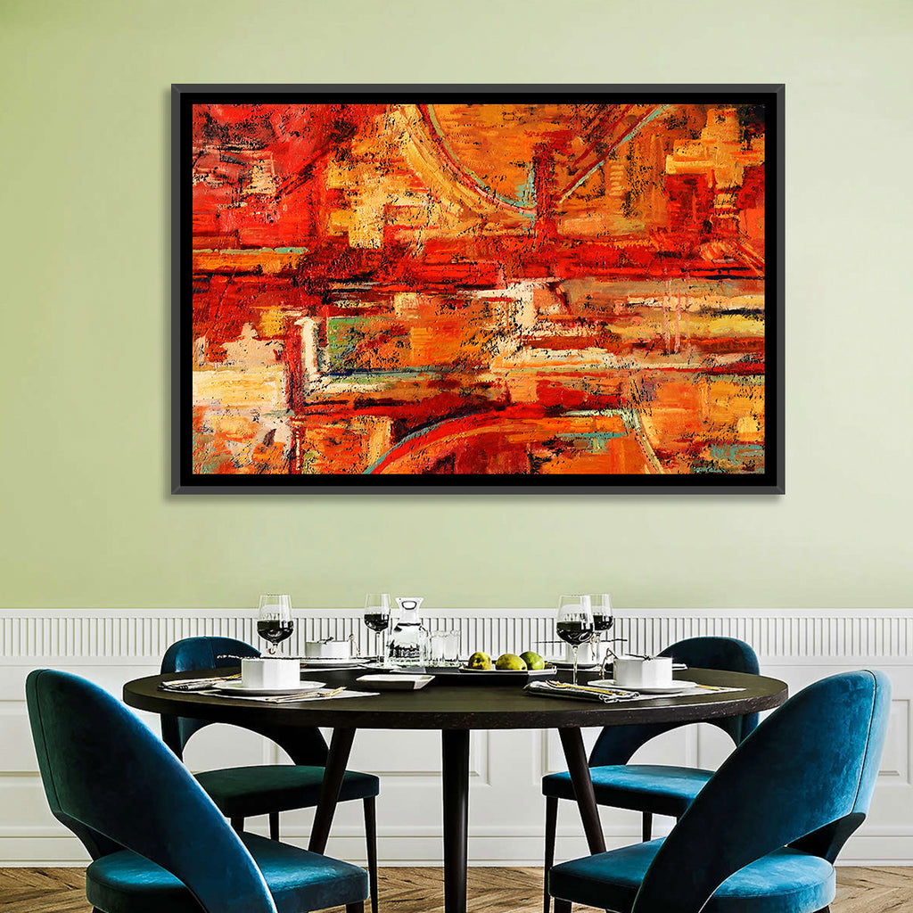 Vibrant Impasto Color Blocks Wall Art