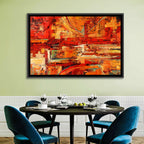 Vibrant Impasto Color Blocks Wall Art