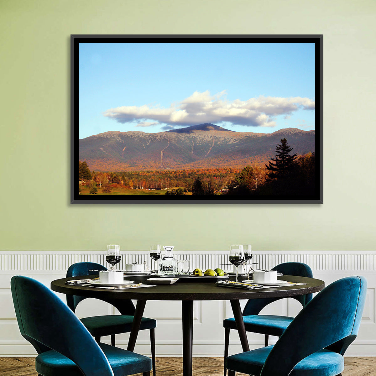 Mount Washington Wall Art in a room, landscape